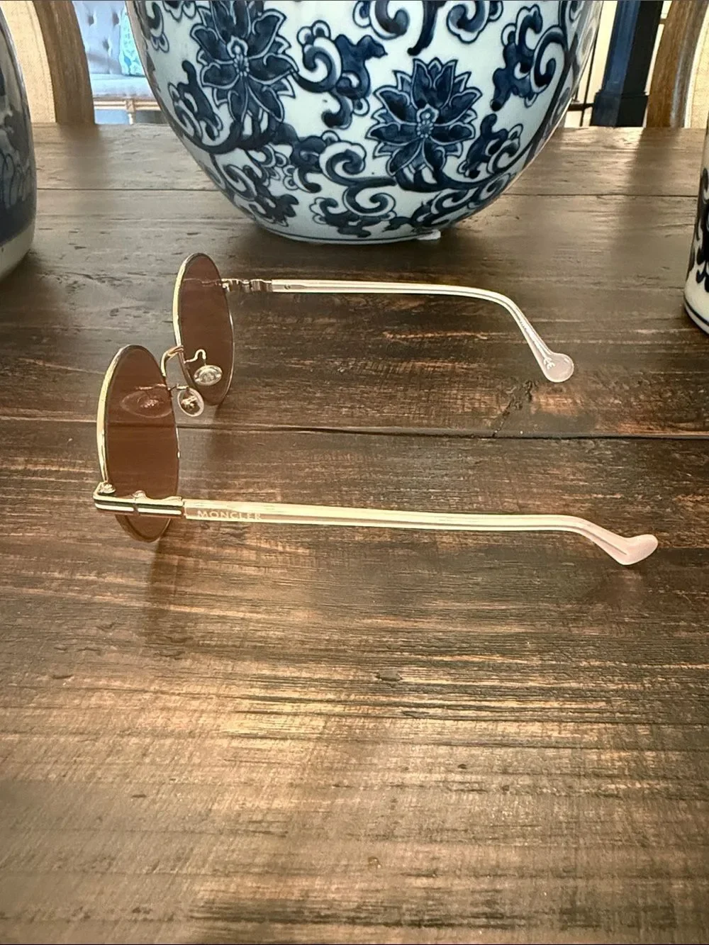 Moncler Women's Rose Gold Mirrored Round Sunglasses ML 0132-D 33U